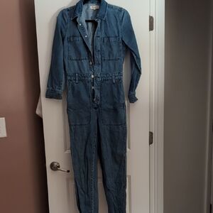 Madewell Blue Denim Jumpsuit